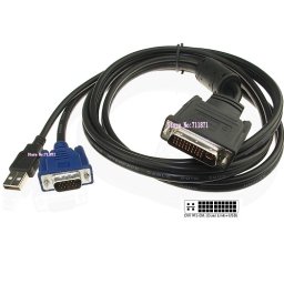 Cablu PC; DVI-I DUAL LINK M la VGA M;USB 2.0 M 2m