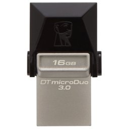 USB STICK KINGSTON; model: DTDUO3/16GB-OTG; capacitate: 16 GB; interfata: 3.0; culoare: NEGRU