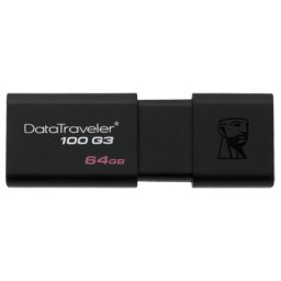 USB STICK KINGSTON; model: DT100G3/64GB; capacitate: 64 GB; interfata: 3.0; culoare: NEGRU