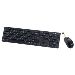 Kit Tastatura + Mouse GENIUS; model: SLIMSTAR 8000ME; layout: US; NEGRU; USB; Wireless