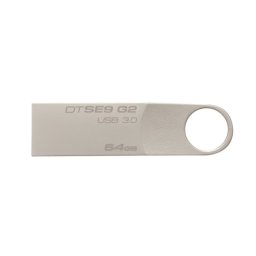 USB STICK KINGSTON; model: DTSE9G2/64GB DATATRAVEL; capacitate: 64 GB; interfata: 3.0; culoare: GRI
