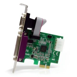 DELL Adapter: PCI-E 1x to SERIAL (DB-9), CENTRONICS (paralel 36 pini) F; "CN0GP3851374016N0614A00, 0GP385"; SH