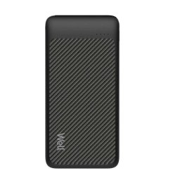 Acumulator extern powerbank Well, 10000mAh 2.1A, Negru