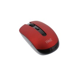 Mouse wireless Well MW101, Rosu/Negru