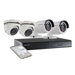 Kit supraveghere video cu 2 camere de exterior si 2 camere de interior