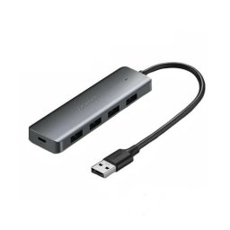 Adaptor Hub USB Multiport 5 in 1 Ugreen CM219 50985, 4 x USB 3.0, 1 x Micro USB, Space Gray