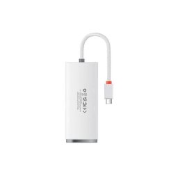 HUB extern Baseus Lite, porturi USB: USB 3.0 x 4, conectare prinUSB Type-C, lungime 1m, alb, "WKQX030402
