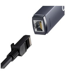 ADAPTOR RETEA Baseus Lite, USB Type-C to RJ-45 Gigabit LAN,metalic, LED, gri "WKQX000313