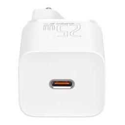 INCARCATOR retea Baseus Super Si, Quick Charge 25W, 1 x USB Type-C 5V/3A max, include cablu USB Type-C la USB Type-C 1m, negru TZCCSUP-L01