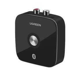 ADAPTOR Bluetooth audio Ugreen, "CM106" acumulator inclus, 1 x jack 3.5mm, 2 x RCA output, convertor audio wireless, versiune bluetooth 5.0 si EDR, negru "40759