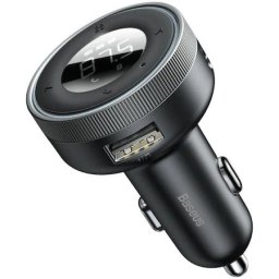 Modulator FM Baseus Enjoy Car Wireless MP3 Charger, Bluetooth 5.0, microSD, AUX, CCLH-01, Negru