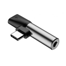 ADAPTOR Incarcare si audio Baseus, 1 x USB Type-C (T) la 1 x USB Type-C (M) si 1 x Jack 3.5mm (M), negru CATL41-01