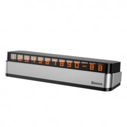 Placuta de parcare Baseus Moonlight Box Series argintie cu numar de telefon