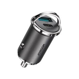 Incarcator auto Mini Dual, JOYROOM, USB/USB-C, 12-24 V, 45W, Negru