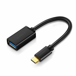 CABLU ADAPTOR Ugreen OTG, #US154", USB Type-C(T) to USB 3.0(M), 5Gbps, lungime 15cm, PVC, negru "30701