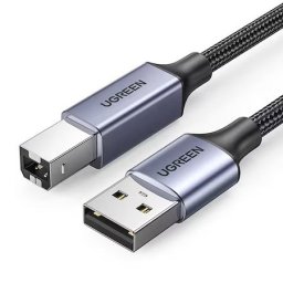 Cablu de imprimanta USB tip B Ugreen (mascul) - USB 2.0 (mascul) 480 Mbps 5m negru, US369, 90560