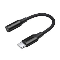 Adaptor pentru casti Ugreen cu mini mufa de 3,5 mm la USB tip C 10 cm negru (AV161 50631)