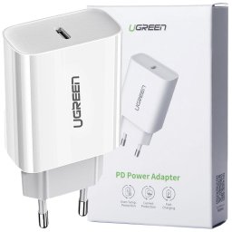 Incarcator retea Ugreen USB Power Delivery 3.0 Quick Charge 4.0+ 20W 3A, Alb (6957303804610)