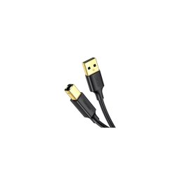 Cablu usb Ugreen pentru imprimanta, US135 USB 2.0 (T) la USB 2.0 Type-B (T), 2m, conectori auriti, Negru "20847