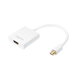 CABLU video LOGILINK, adaptor Mini-DisplayPort (T) la HDMI (M), 15cm, rezolutie maxima 4K UHD (3840 x 2160) la 30 Hz, alb, "CV0036B" (timbru verde 0.08 lei)