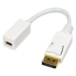 CABLU video LOGILINK, adaptor DisplayPort (T) la Mini-DisplayPort (M), 10cm, conectori auriti, rezolutie maxima Full HD (1920 x 1080) la 60 Hz, alb, "CV0040" (timbru verde 0.08 lei)