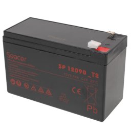 ACUMULATOR UPS SPACER 12V / 9Ah, dimensiuni: 151x66x96mm, inaltime+terminal: 102mm, terminal F2(T2), SP-BAT-12V9AH, "SP-BAT-12V9AH" (timbru verde 0.5 lei)