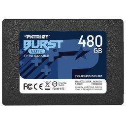 SSD PATRIOT, BURST ELITE, 480 GB, 2.5 inch, S-ATA 3, 3D QLC Nand, R/W: 450/320 MB/s, 45507032 "PBE480GS25SSDR