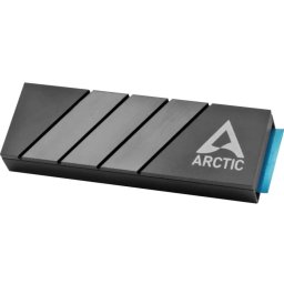 Cooler pasiv pentru SSD Arctic "M2 Pro", 2x thermal pad inclus, Aluminiu, compatibil SSD M.2, negru, "ACOTH00001A