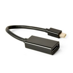 ADAPTOR video GEMBIRD, Mini-DisplayPort (T) la DisplayPort (M), rezolutie maxima 4K (3840 x 2160) la 30Hz, black, "A-mDPM-DPF4K-01" (timbru verde 0.08 lei)