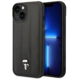 Husa Husa telefon Karl Lagerfeld pentru iPhone 14, Quilted Puffy Ikonik Logo, Piele ecologica, Negru