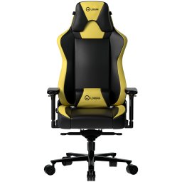 Scaun Gaming LRG-CHR311BY, Negru/Galben, Mecanism multibloc, Baza aluminiu