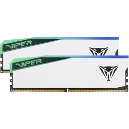 Memorie Patriot DDR5 - 32GB - 7000 - CL - 38 (2x 16 GB) dual kit, RAM (white, PVER532G70C38KW, Viper Elite 5 RGB, INTEL XMP)