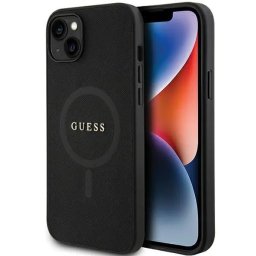 Husa iPhone 15 Pro Max 6.7" auriu husă rigidă Saffiano Iridescent Script