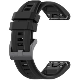 Curea pentru Garmin Fenix 5/5 Plus 6/6 Pro/7/Forerunner 935/945/955/Approach S60/S62 - Techsuit Watchband QuickFit 22mm (W060) - Black
