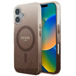 Husa Husa pentru iPhone 16 - IML Glitter Gradient MagSafe (GUHMP16SHGRCELW) - Brown