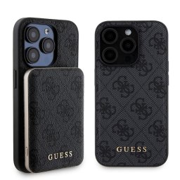 Husa Guess Hardcase Powerbank MagSafe (GUBPM5P15L4GEMGK) - Carcasă rigidă - compatibil cu Apple iPhone 15 Pro - MagSafe - culoare Negru