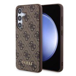 Husa Husa pentru Samsung Galaxy S24 - Guess Hardcase 4G Metal Gold Logo (GUHCS24SG4GFBR) - Brown