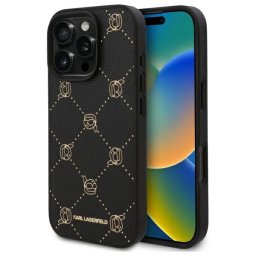 Husa Husa iPhone 16 Pro Max - Karl Lagerfeld Leather MagSafe (KLHMP16XPGKHPHK) - Karl Head