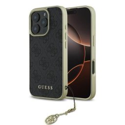 Husa Husa pentru iPhone 16 Pro Max - Guess Hardcase 4G Charms Collection (GUHCP16XGF4GGR) - Black