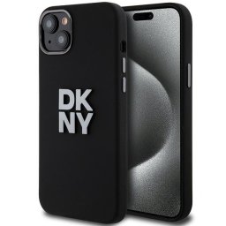 Husa iPhone 15 - DKNY Hardcase Liquid Silicone Metal Logo (DKHCP15SSMCBSK) - Black
