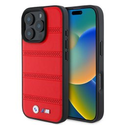 Husa iPhone 16 Pro - Hardcase M Perforated And Stitched Line MagSafe (BMHMP16L23PUSPR) - Red
