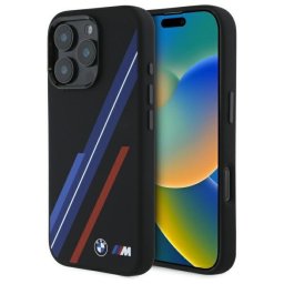 Husa iPhone 16 Pro Max - Hardcase Silicone Random Lines MagSafe (BMHMP16X23SSPK) - Black
