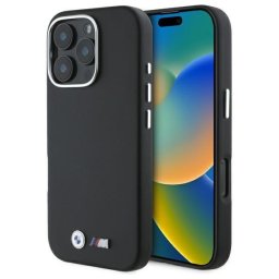 Husa iPhone 16 Pro Max - Leather M Smooth Full Wrapped Metal MagSafe (BMHMP16X23PMWK) - Black
