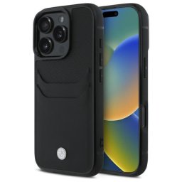 Husa iPhone 16 Pro Max - Natural Sign Leather Cardslot (BMHCP16X22RSEPK) - Black