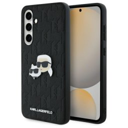 Husa Husa Samsung Galaxy S24 FE - Karl Lagerfeld Hardcase Leather (KLHCS24FEPGKLKCPK) - Monogram Karl&Chaoupette Head Pin