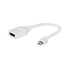 CABLU video GEMBIRD, adaptor Mini-DisplayPort (T) la DisplayPort (M), 10cm, rezolutie maxima Full HD (1920 x 1080) la 60Hz, alb, "A-mDPM-DPF-001-W" (timbru verde 0.08 lei)