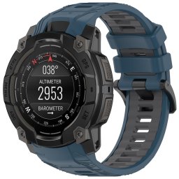 Curea pentru Garmin Instinct 3 45mm / Instinct 3 45 Solar - Techsuit Watchband 22mm (W077) - Navy Blue