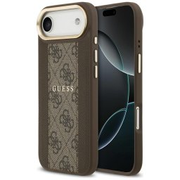 Husa Husa pentru iPhone 17 Air - Guess Hardcase 4G Stripe MagSafe (GUHMP17MPG4SEMCW) - Brown