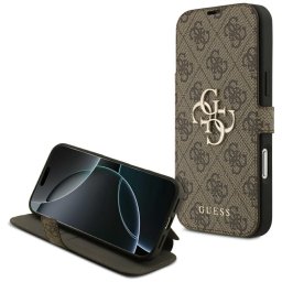 Husa Husa pentru iPhone 17 Pro - Guess Book 4G Metal Logo (GUBKP17L4GMGBR) - Brown