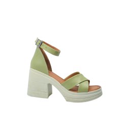 Sandale damă Dogati ultra chunky, verde iarbă, din piele naturală MIR10407-37 EU